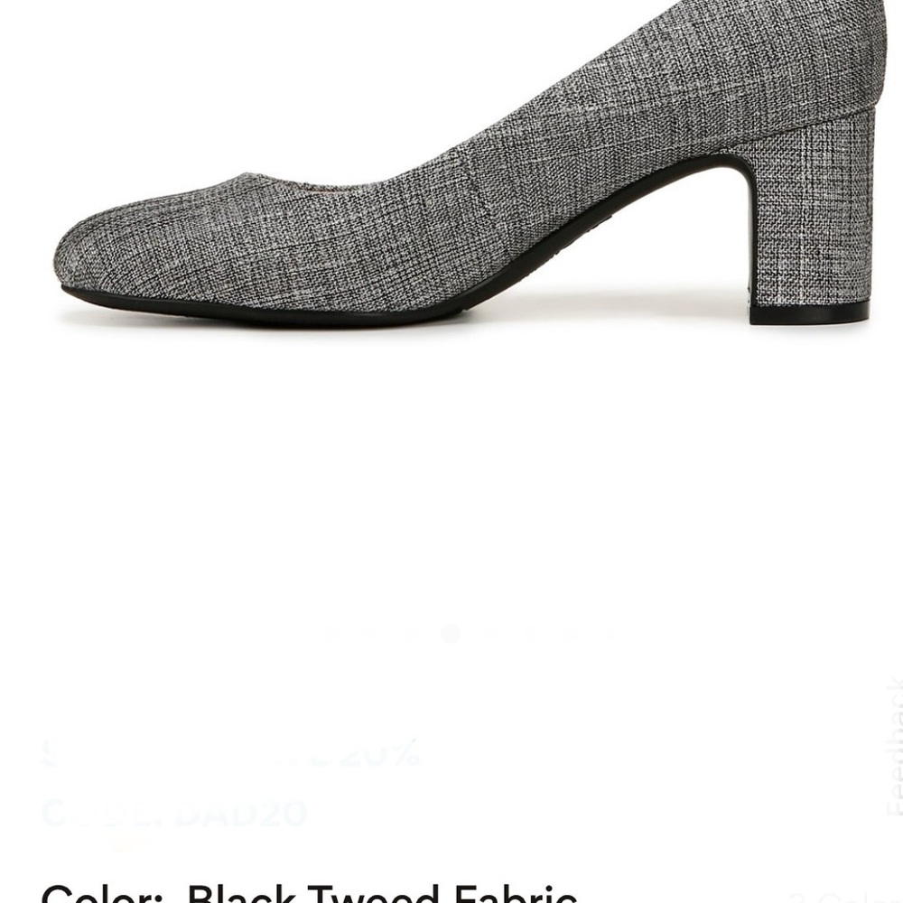 Life Stride Black Heels Classic Block Style